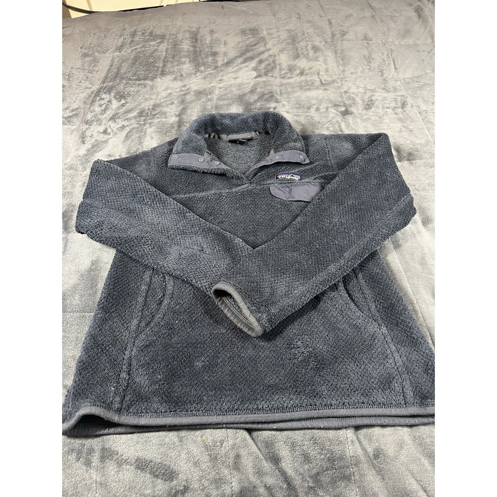 patagonia Fleece Quarter Zip Grayish Blue pullover sweater Size S